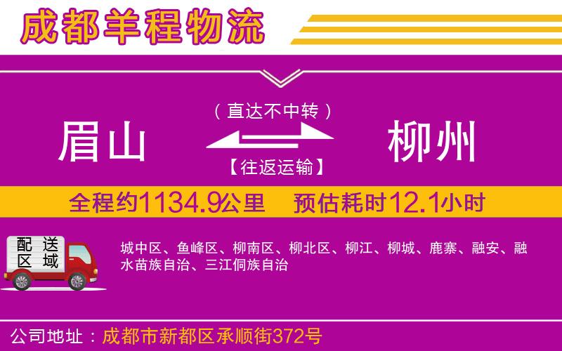 眉山到柳州物流公司