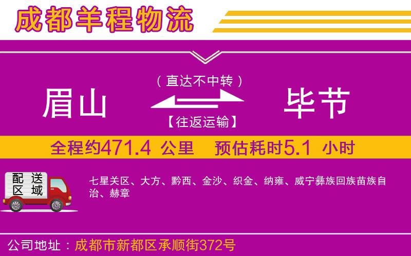 眉山到畢節(jié)物流公司