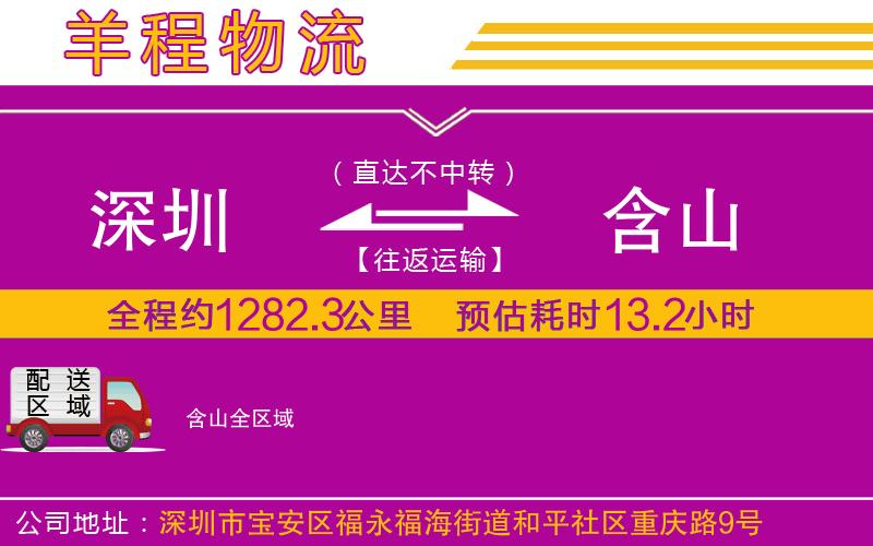 深圳到含山貨運(yùn)公司