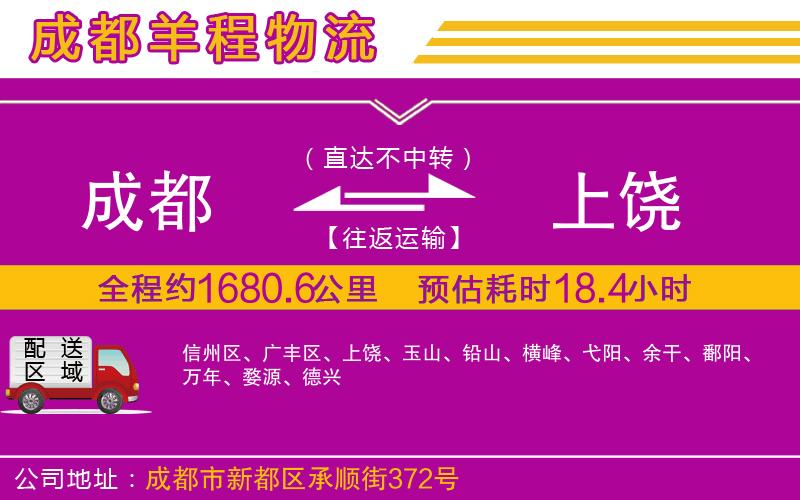 成都發(fā)上饒物流公司