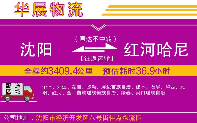 沈陽到紅河哈尼族彝族自治州貨運公司
