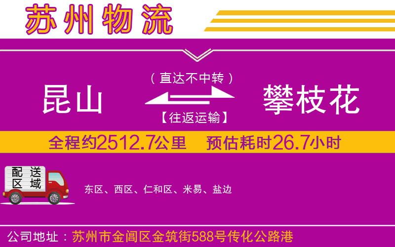 昆山到攀枝花物流公司