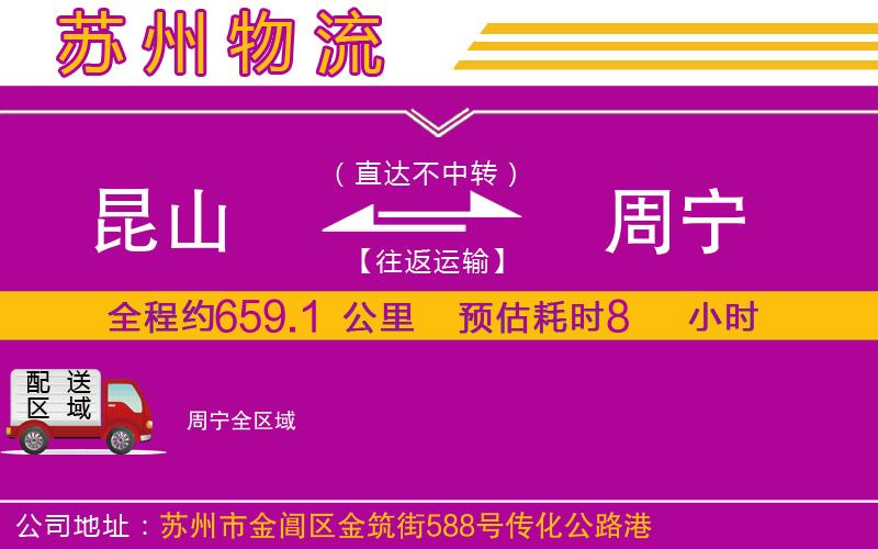 昆山到周寧物流公司