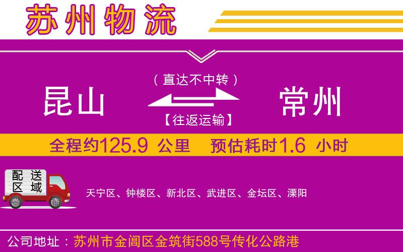 昆山到常州物流公司