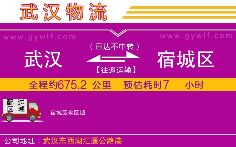 武漢到宿城區(qū)物流專線