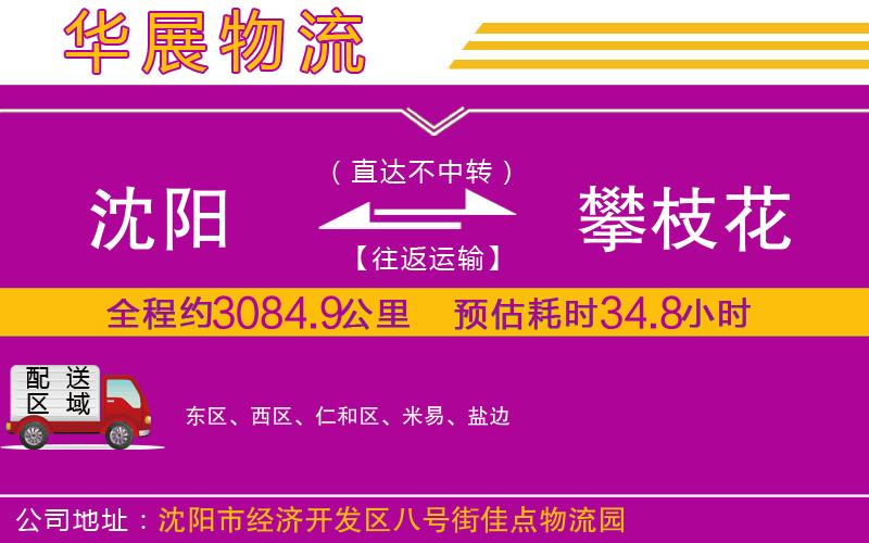沈陽到攀枝花物流公司