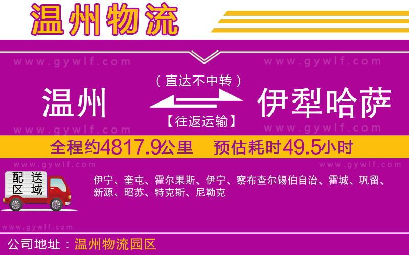 溫州到伊犁哈薩克自治州物流公司