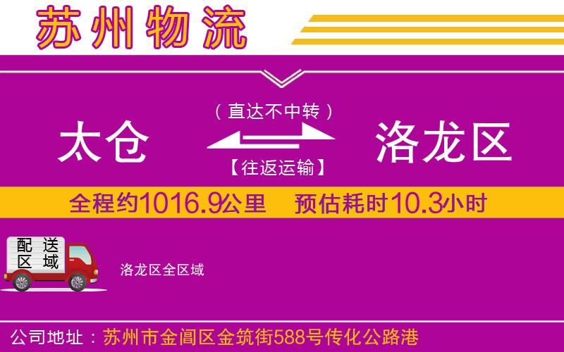 太倉到洛龍區(qū)物流公司