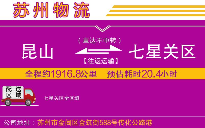 昆山到七星關區(qū)物流公司