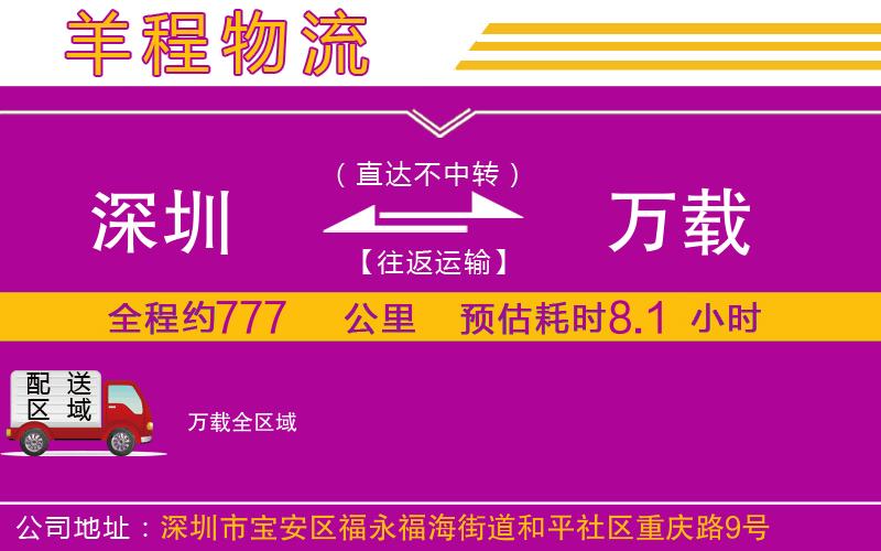 深圳到萬載物流公司