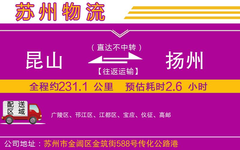 昆山到揚州物流公司