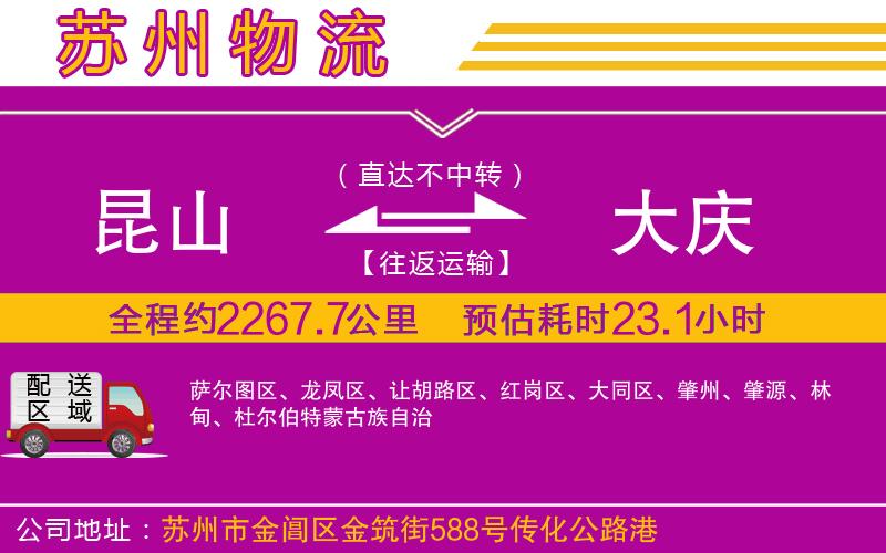 昆山到大慶物流公司