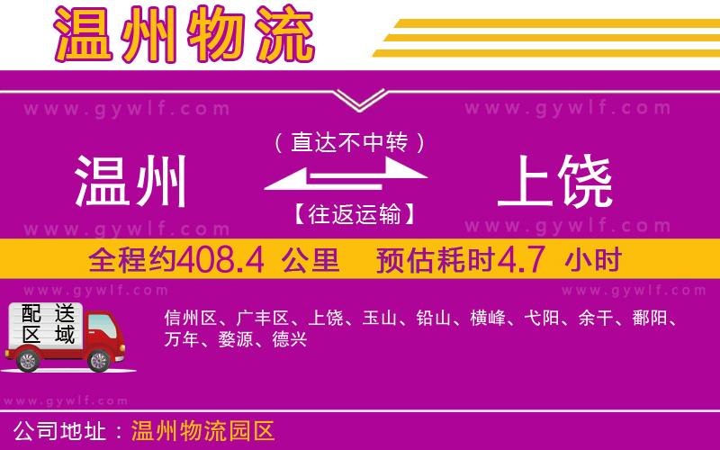 溫州到上饒物流公司