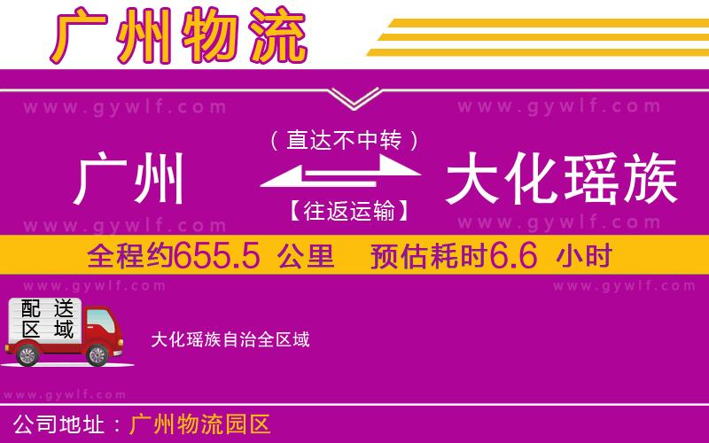 廣州到大化瑤族自治物流公司
