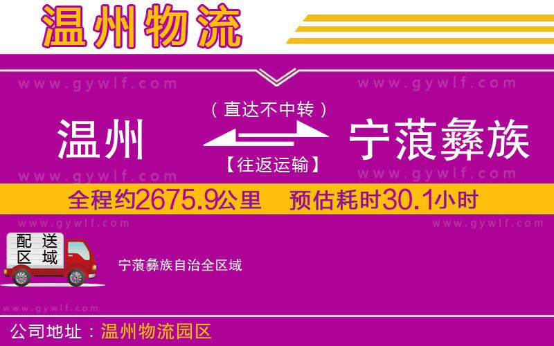 溫州到寧蒗彝族自治物流公司