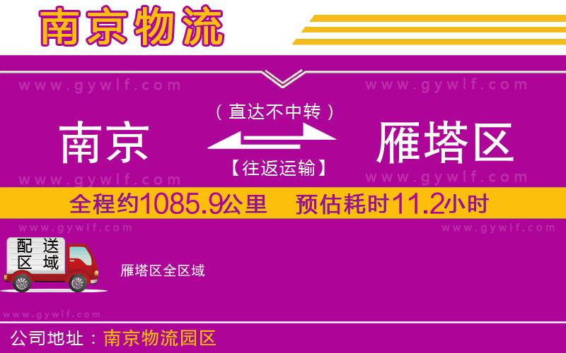 南京到雁塔區(qū)物流公司