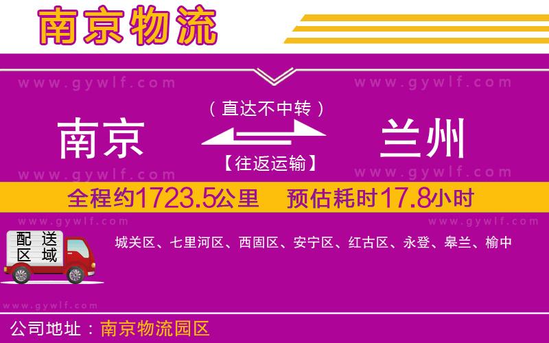 南京到蘭州物流公司