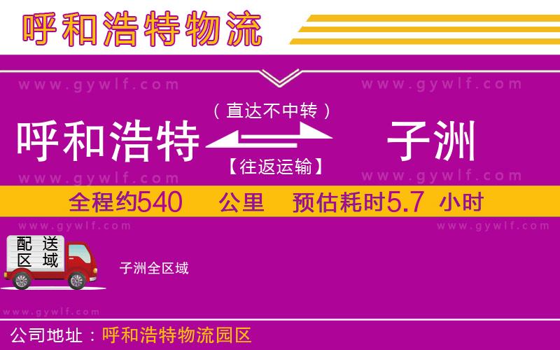 呼和浩特到子洲物流公司