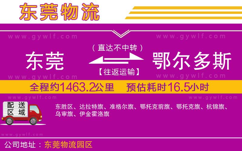 東莞到鄂爾多斯物流公司