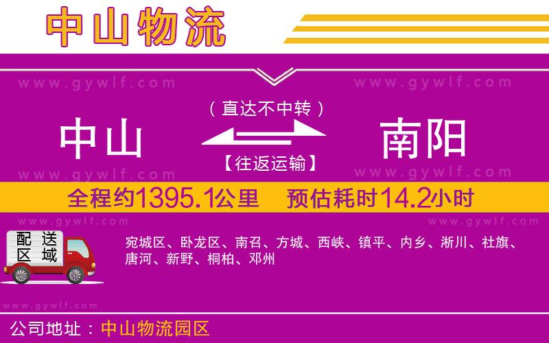 中山到南陽(yáng)物流公司