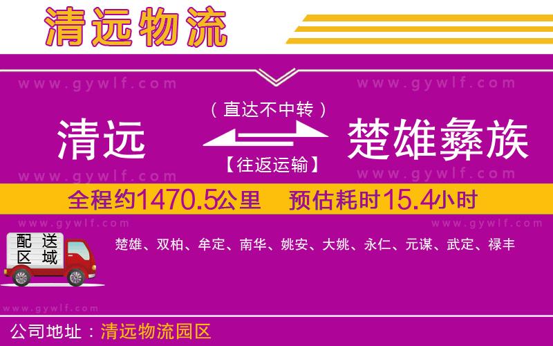 清遠到楚雄彝族自治州物流公司