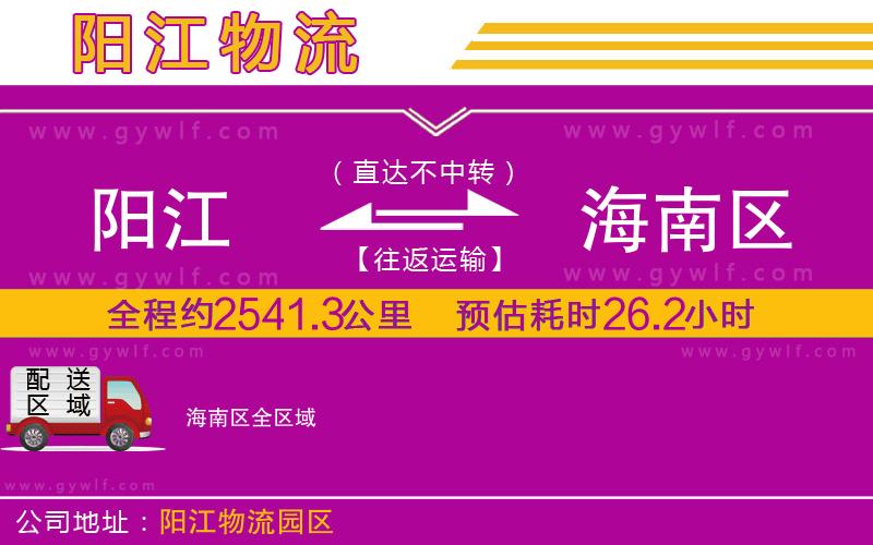 陽(yáng)江到海南區(qū)物流公司