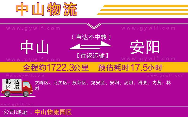 中山到安陽物流公司