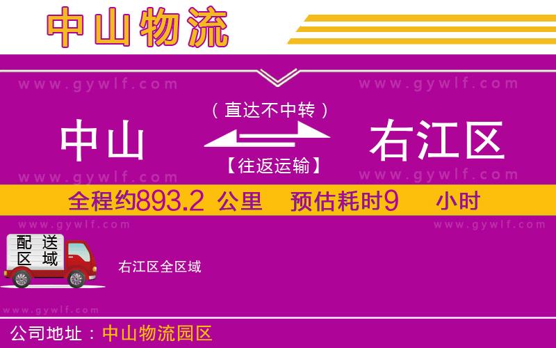 中山到右江區(qū)物流公司