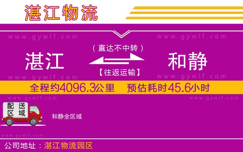 湛江到和靜物流公司
