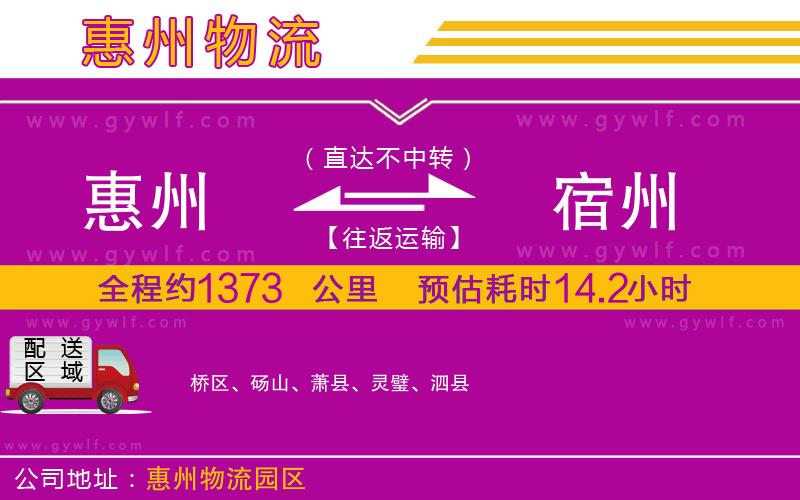 惠州到宿州物流公司