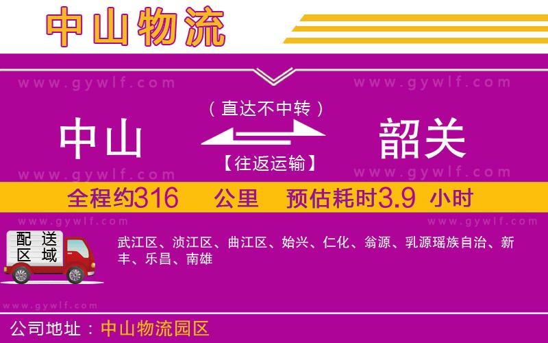 中山到韶關(guān)物流公司