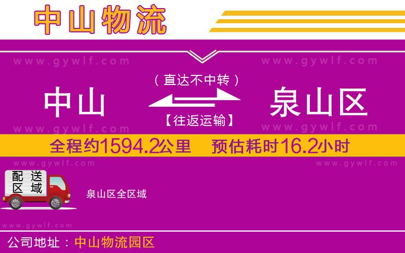 中山到泉山區(qū)物流公司