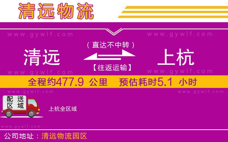 清遠到上杭物流公司