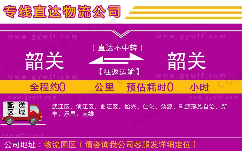 韶關(guān)到韶關(guān)物流公司