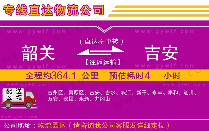 韶關(guān)到吉安物流公司
