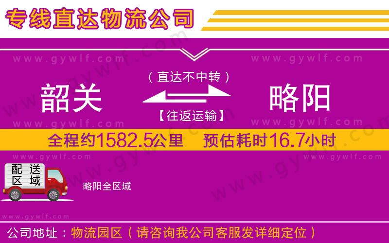 韶關(guān)到略陽物流公司