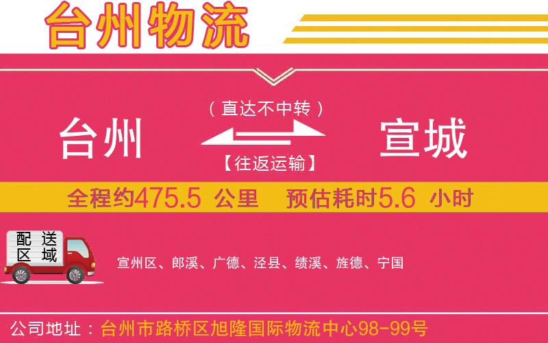 臺(tái)州到宣城物流公司
