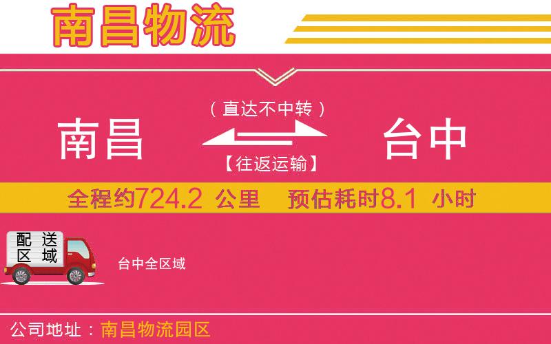 南昌到臺中物流公司