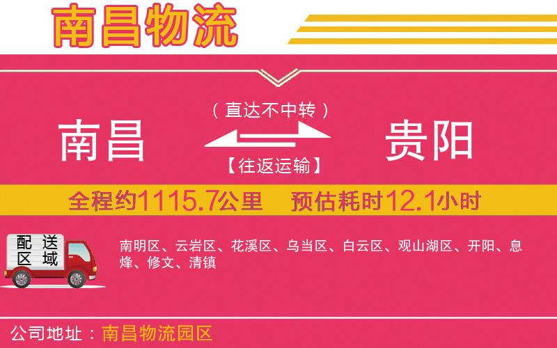 南昌到貴陽(yáng)物流公司