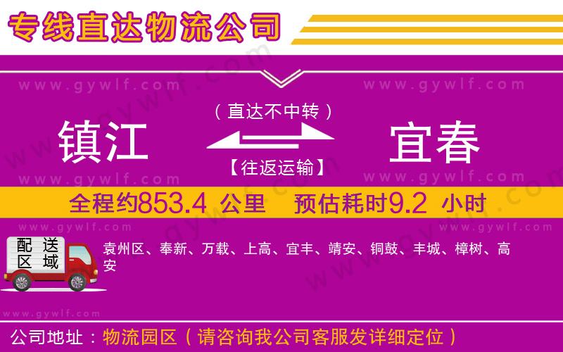 鎮(zhèn)江到宜春物流公司