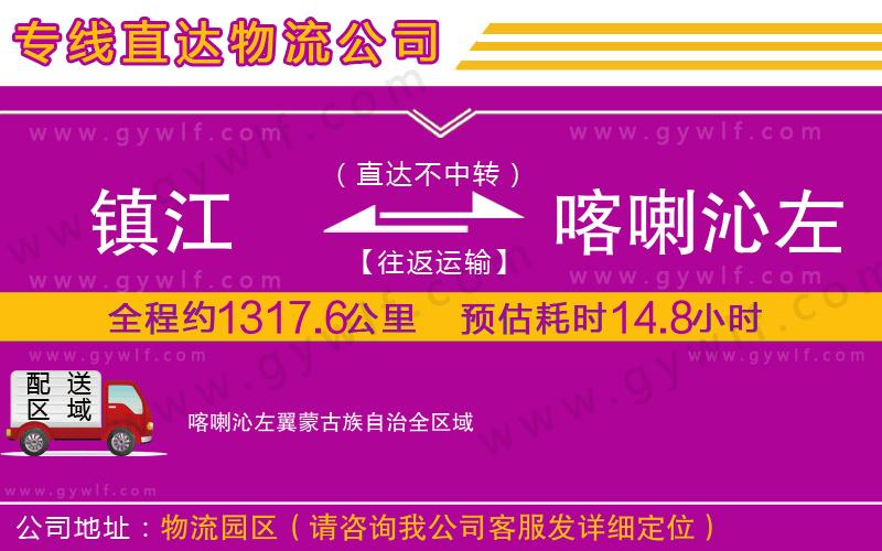 鎮(zhèn)江到喀喇沁左翼蒙古族自治物流公司