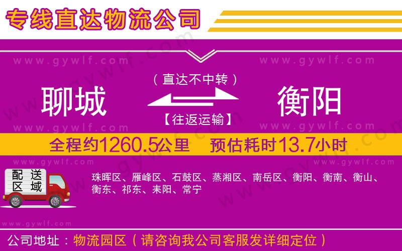 聊城到衡陽物流公司