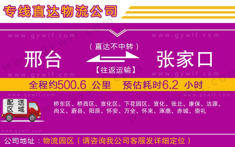邢臺(tái)到張家口物流公司