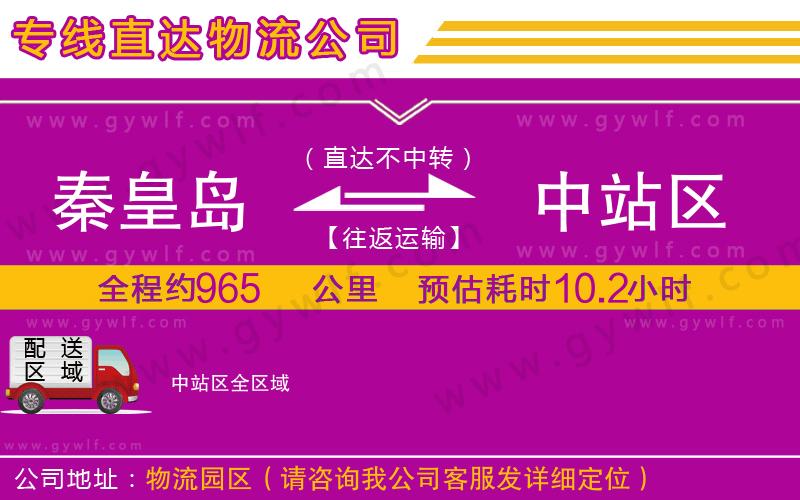 秦皇島到中站區(qū)物流公司