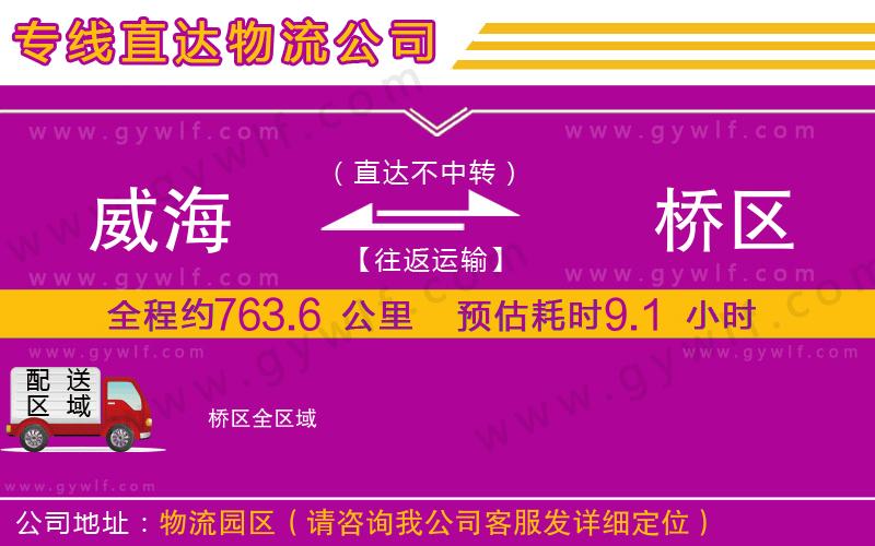 威海到埇橋區(qū)物流公司