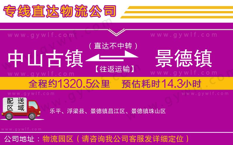 中山古鎮(zhèn)到景德鎮(zhèn)物流公司