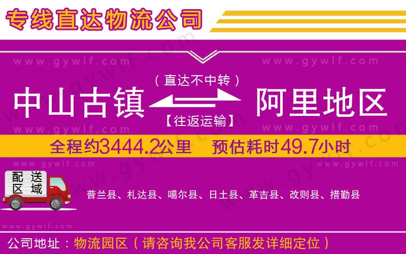 中山古鎮(zhèn)到阿里地區(qū)物流公司