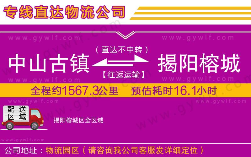 中山古鎮(zhèn)到揭陽榕城區(qū)物流公司