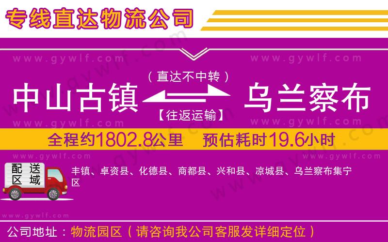 中山古鎮(zhèn)到烏蘭察布物流公司