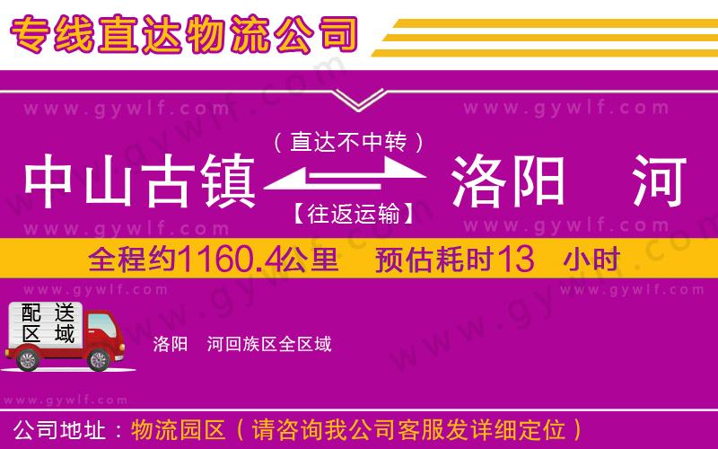 中山古鎮(zhèn)到洛陽(yáng)瀍河回族區(qū)物流公司